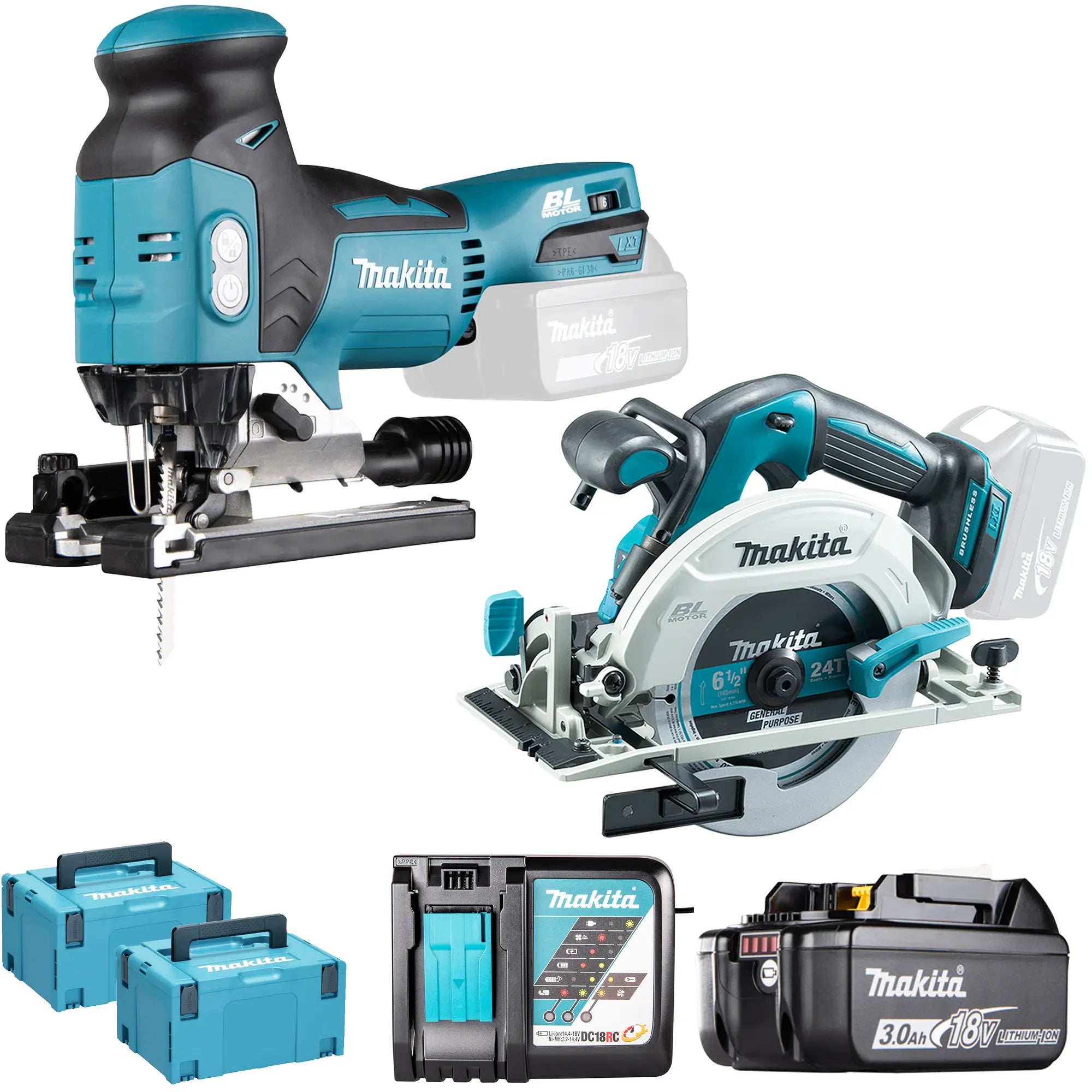 Combo Makita DJV181+DHS680 18V 3Ah