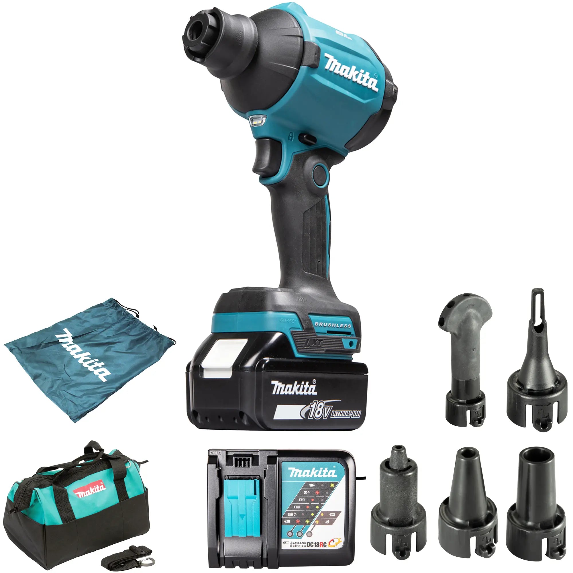 Soffiatore a pistola Makita DAS180RT 18V 5Ah