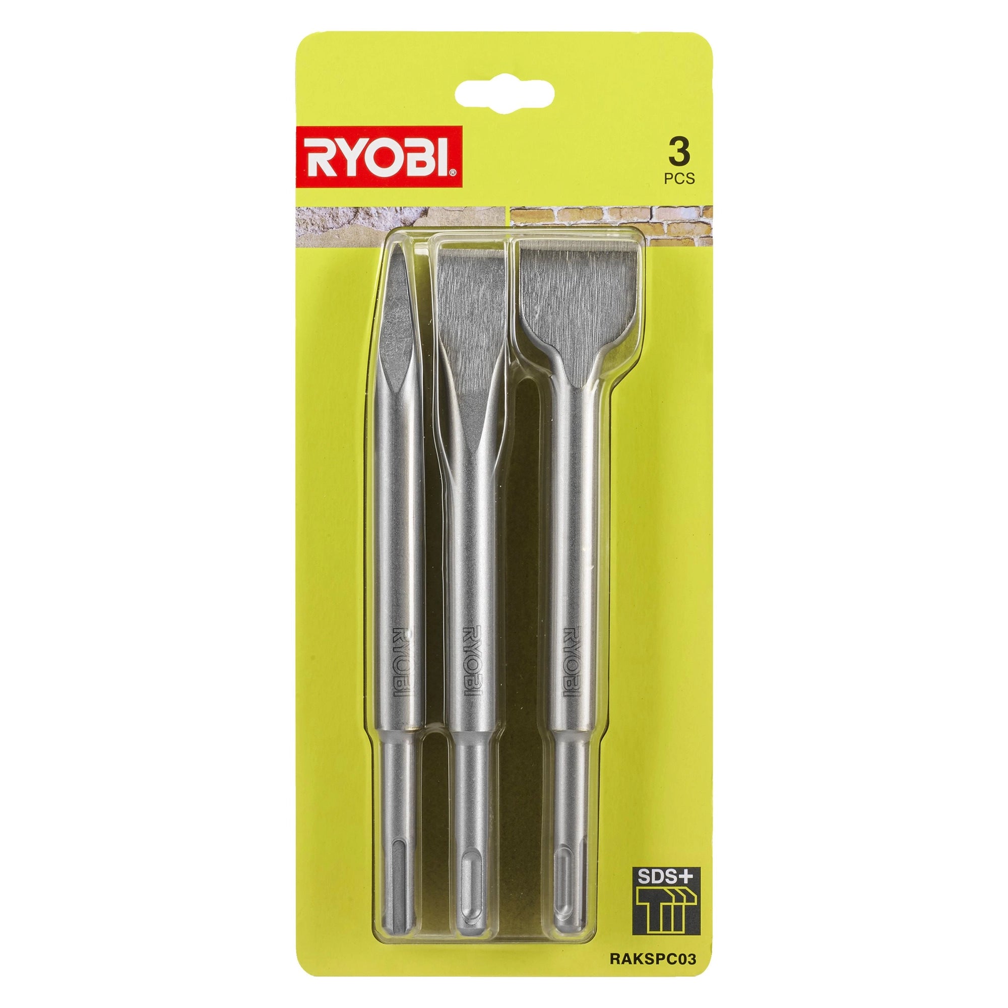 Set scalpelli SDS-Plus Ryobi RAKSPC03