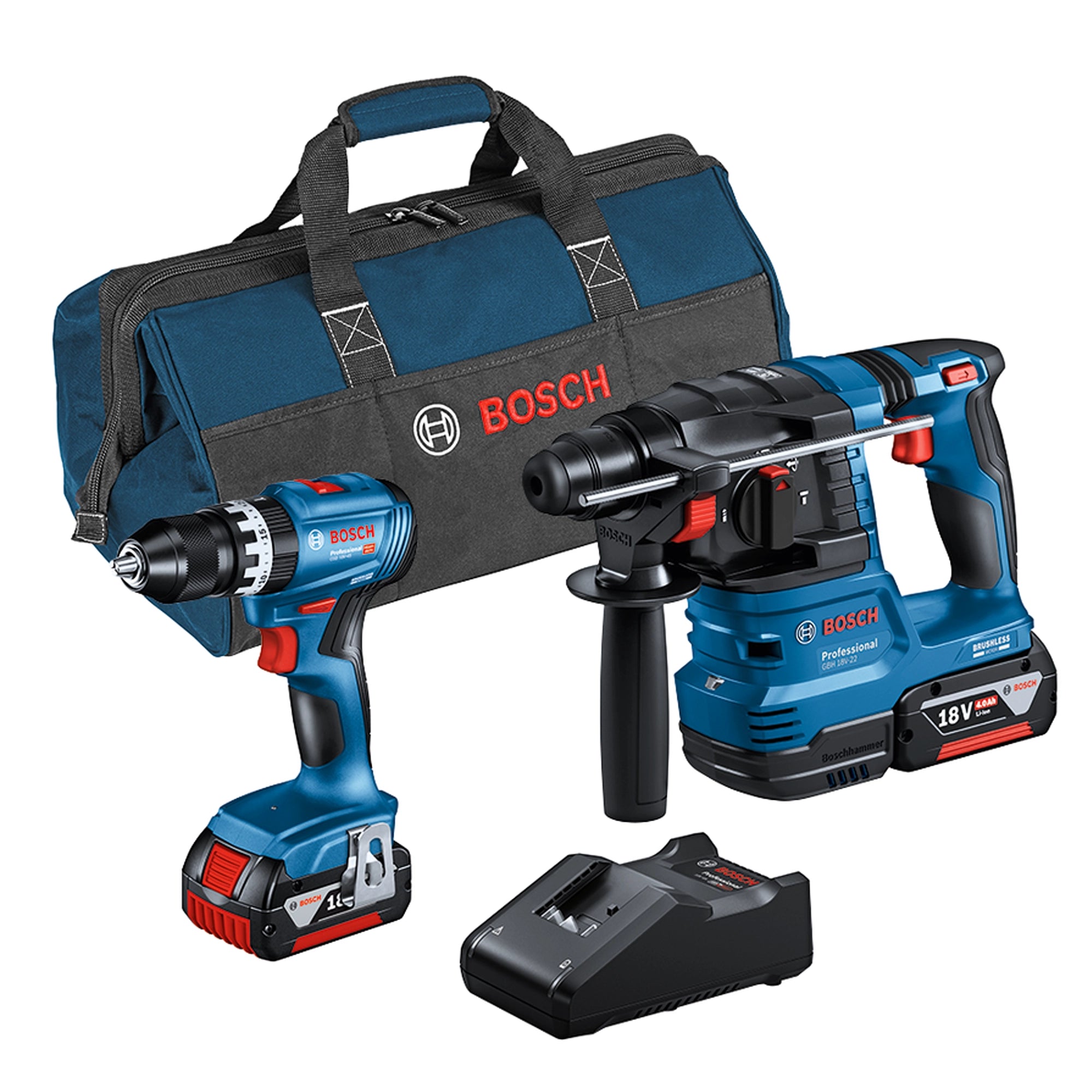 Combo Bosch GSB 18V-45+GBH 18V-22 18V 4.0Ah