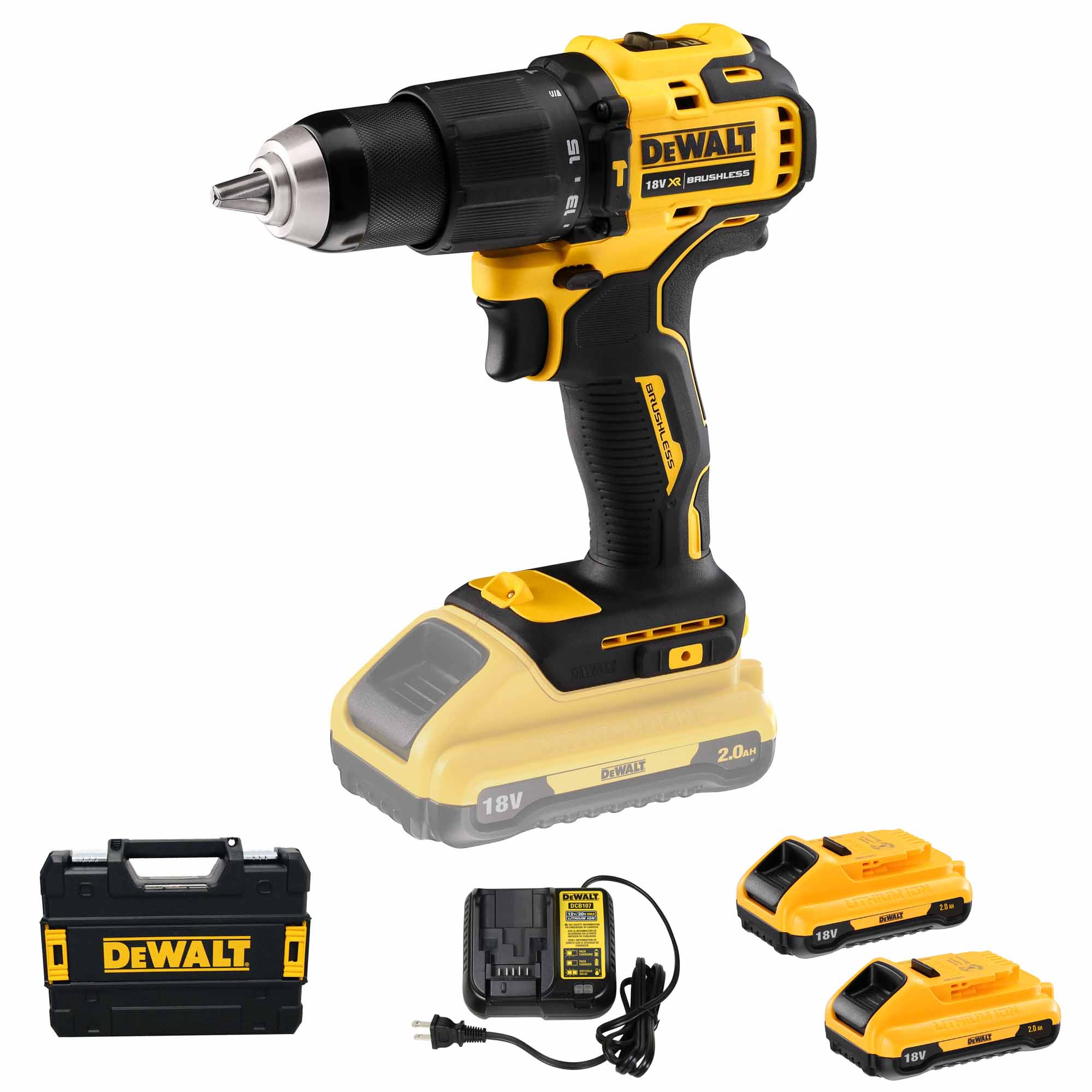 Trapano avvitatore Dewalt DCD709D2T-QW 18V 2Ah