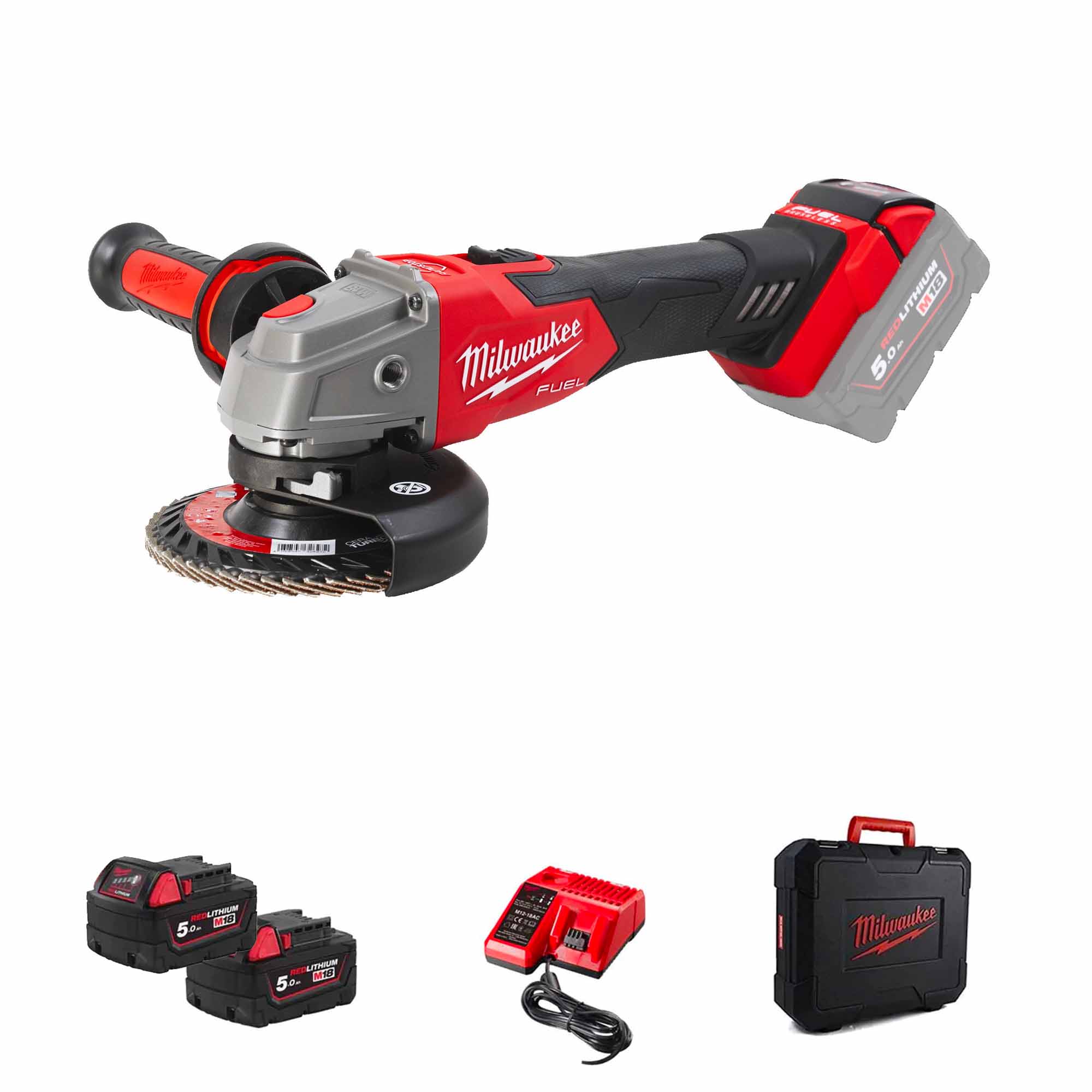 Smerigliatrice Angolare Milwaukee M18 FSAG125XB-502X 18V 5Ah