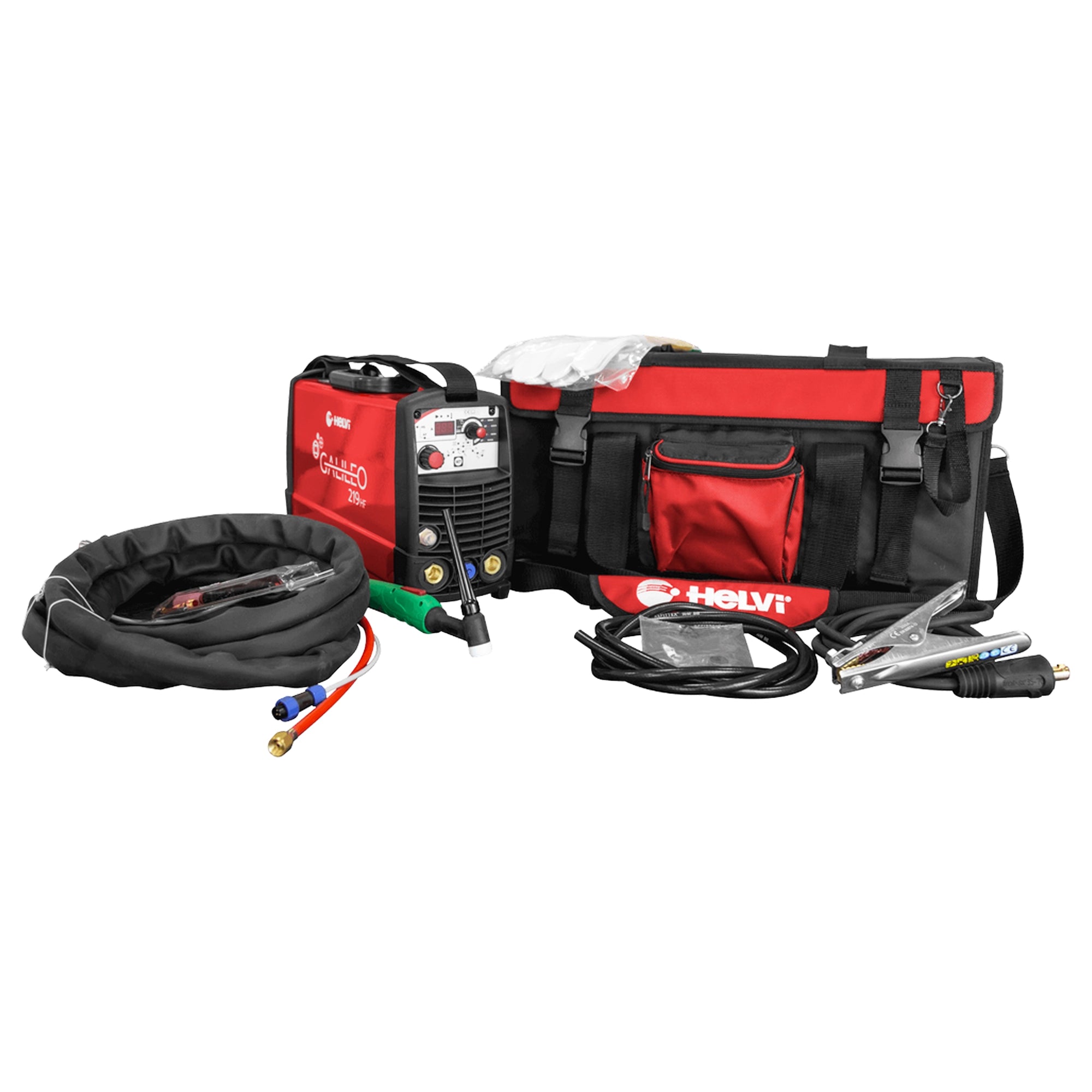 Saldatrice Inverter Helvi Tig 219HF + Kit Borsa