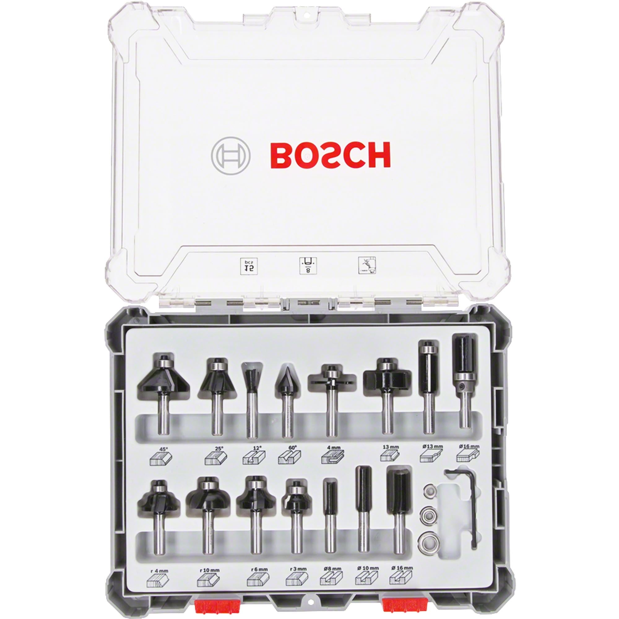 Set Frese miste Codolo Bosch 8mm 15pz